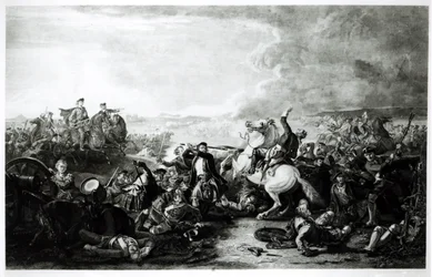 La muerte del coronel James Gardiner (1688-1745) en la batalla de Prestonpans en 1745